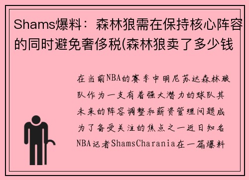 Shams爆料：森林狼需在保持核心阵容的同时避免奢侈税(森林狼卖了多少钱)